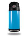 Skin Decal Wrap for Thermos Funtainer 12oz Bottle Solid Color Blue Neon (BOTTLE NOT INCLUDED)