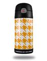Skin Decal Wrap for Thermos Funtainer 12oz Bottle Houndstooth Orange (BOTTLE NOT INCLUDED)