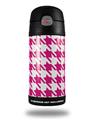 Skin Decal Wrap for Thermos Funtainer 12oz Bottle Houndstooth Hot Pink (BOTTLE NOT INCLUDED)