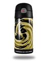 Skin Decal Wrap for Thermos Funtainer 12oz Bottle Alecias Swirl 02 Yellow (BOTTLE NOT INCLUDED)