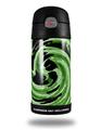 Skin Decal Wrap for Thermos Funtainer 12oz Bottle Alecias Swirl 02 Green (BOTTLE NOT INCLUDED)