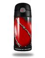 Skin Decal Wrap for Thermos Funtainer 12oz Bottle Barbwire Heart Red (BOTTLE NOT INCLUDED)