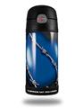 Skin Decal Wrap for Thermos Funtainer 12oz Bottle Barbwire Heart Blue (BOTTLE NOT INCLUDED)