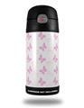 Skin Decal Wrap for Thermos Funtainer 12oz Bottle Pastel Butterflies Pink on White (BOTTLE NOT INCLUDED)