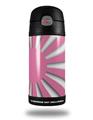 Skin Decal Wrap for Thermos Funtainer 12oz Bottle Rising Sun Japanese Flag Pink (BOTTLE NOT INCLUDED)