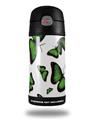 Skin Decal Wrap for Thermos Funtainer 12oz Bottle Butterflies Green (BOTTLE NOT INCLUDED)