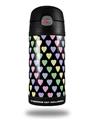 Skin Decal Wrap for Thermos Funtainer 12oz Bottle Pastel Hearts on Black (BOTTLE NOT INCLUDED)