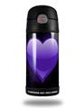 Skin Decal Wrap for Thermos Funtainer 12oz Bottle Glass Heart Grunge Purple (BOTTLE NOT INCLUDED)