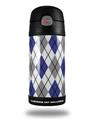 Skin Decal Wrap for Thermos Funtainer 12oz Bottle Argyle Blue and Gray (BOTTLE NOT INCLUDED)