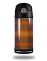 Skin Decal Wrap for Thermos Funtainer 12oz Bottle Plaid Pumpkin Orange (BOTTLE NOT INCLUDED)
