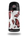 Skin Decal Wrap for Thermos Funtainer 12oz Bottle Butterflies Pink (BOTTLE NOT INCLUDED)