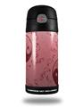 Skin Decal Wrap for Thermos Funtainer 12oz Bottle Feminine Yin Yang Red (BOTTLE NOT INCLUDED)