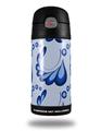 Skin Decal Wrap for Thermos Funtainer 12oz Bottle Petals Blue (BOTTLE NOT INCLUDED)