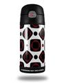 Skin Decal Wrap for Thermos Funtainer 12oz Bottle Red And Black Squared (BOTTLE NOT INCLUDED)