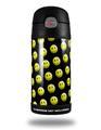 Skin Decal Wrap for Thermos Funtainer 12oz Bottle Smileys on Black (BOTTLE NOT INCLUDED)