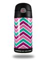 Skin Decal Wrap for Thermos Funtainer 12oz Bottle Zig Zag Teal Pink Purple (BOTTLE NOT INCLUDED)