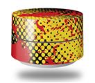 Skin Decal Wrap for Google WiFi Original Halftone Splatter Yellow Red (GOOGLE WIFI NOT INCLUDED)