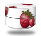Skin Decal Wrap for Google WiFi Original Strawberries on White (GOOGLE WIFI NOT INCLUDED)
