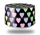 Skin Decal Wrap for Google WiFi Original Pastel Hearts on Black (GOOGLE WIFI NOT INCLUDED)