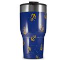 WraptorSkinz Skin Wrap compatible with 2017 and newer RTIC Tumblers 30oz Anchors Away Blue (TUMBLER NOT INCLUDED)