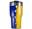 WraptorSkinz Skin Wrap compatible with 2017 and newer RTIC Tumblers 30oz Ripped Colors Blue Yellow (TUMBLER NOT INCLUDED)