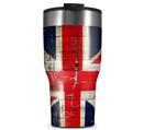WraptorSkinz Skin Wrap compatible with 2017 and newer RTIC Tumblers 30oz Painted Faded and Cracked Union Jack British Flag (TUMBLER NOT INCLUDED)