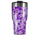 WraptorSkinz Skin Wrap compatible with 2017 and newer RTIC Tumblers 30oz Scattered Skulls Purple (TUMBLER NOT INCLUDED)