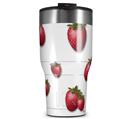 WraptorSkinz Skin Wrap compatible with 2017 and newer RTIC Tumblers 30oz Strawberries on White (TUMBLER NOT INCLUDED)