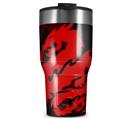 WraptorSkinz Skin Wrap compatible with 2017 and newer RTIC Tumblers 30oz Oriental Dragon Red on Black (TUMBLER NOT INCLUDED)