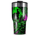 WraptorSkinz Skin Wrap compatible with 2017 and newer RTIC Tumblers 30oz Twisted Garden Green and Hot Pink (TUMBLER NOT INCLUDED)