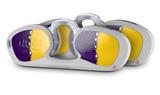 Decal Style Vinyl Skin Wrap 2 Pack for Nooz Glasses Rectangle Case Ripped Colors Purple Yellow  (NOOZ NOT INCLUDED)