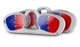 Decal Style Vinyl Skin Wrap 2 Pack for Nooz Glasses Rectangle Case Ripped Colors Blue Red  (NOOZ NOT INCLUDED)