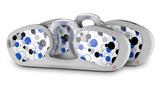 Decal Style Vinyl Skin Wrap 2 Pack for Nooz Glasses Rectangle Case Lots of Dots Blue on White  (NOOZ NOT INCLUDED)