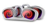 Decal Style Vinyl Skin Wrap 2 Pack for Nooz Glasses Rectangle Case Alecias Swirl 01 Red  (NOOZ NOT INCLUDED)