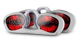 Decal Style Vinyl Skin Wrap 2 Pack for Nooz Glasses Rectangle Case Big Kiss Lips Red on Black  (NOOZ NOT INCLUDED)
