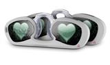 Decal Style Vinyl Skin Wrap 2 Pack for Nooz Glasses Rectangle Case Glass Heart Grunge Seafoam Green  (NOOZ NOT INCLUDED)