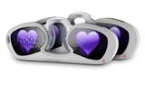 Decal Style Vinyl Skin Wrap 2 Pack for Nooz Glasses Rectangle Case Glass Heart Grunge Purple  (NOOZ NOT INCLUDED)