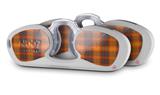 Decal Style Vinyl Skin Wrap 2 Pack for Nooz Glasses Rectangle Case Plaid Pumpkin Orange  (NOOZ NOT INCLUDED)