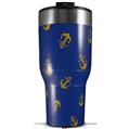 Skin Wrap Decal for 2017 RTIC Tumblers 40oz Anchors Away Blue (TUMBLER NOT INCLUDED)
