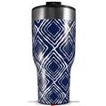 Skin Wrap Decal for 2017 RTIC Tumblers 40oz Wavey Navy Blue (TUMBLER NOT INCLUDED)