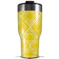 Skin Wrap Decal for 2017 RTIC Tumblers 40oz Wavey Yellow (TUMBLER NOT INCLUDED)