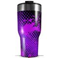 Skin Wrap Decal for 2017 RTIC Tumblers 40oz Halftone Splatter Hot Pink Purple (TUMBLER NOT INCLUDED)