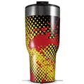 Skin Wrap Decal for 2017 RTIC Tumblers 40oz Halftone Splatter Yellow Red (TUMBLER NOT INCLUDED)