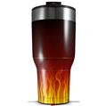 Skin Wrap Decal for 2017 RTIC Tumblers 40oz Fire on Black (TUMBLER NOT INCLUDED)
