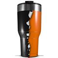 Skin Wrap Decal for 2017 RTIC Tumblers 40oz Ripped Colors Black Orange (TUMBLER NOT INCLUDED)