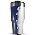 Skin Wrap Decal for 2017 RTIC Tumblers 40oz Ripped Colors Blue White (TUMBLER NOT INCLUDED)