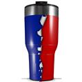 Skin Wrap Decal for 2017 RTIC Tumblers 40oz Ripped Colors Blue Red (TUMBLER NOT INCLUDED)