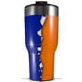 Skin Wrap Decal for 2017 RTIC Tumblers 40oz Ripped Colors Blue Orange (TUMBLER NOT INCLUDED)