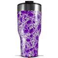 Skin Wrap Decal for 2017 RTIC Tumblers 40oz Scattered Skulls Purple (TUMBLER NOT INCLUDED)