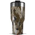 Skin Wrap Decal for 2017 RTIC Tumblers 40oz HEX Mesh Camo 01 Brown (TUMBLER NOT INCLUDED)